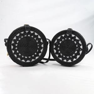Trending design hand weave <b>crossbody</b> <b>bag</b> producer price sustainable rattan shoulder handbags - Product Image 2