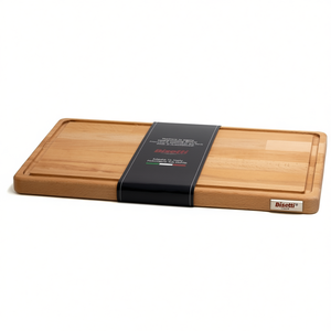 Planche à découper en bois naturel Bisetti 40x25cm avec bac à sauce intégré - Product Image 3