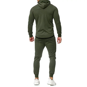 Ensemble jogging à capuche vintage pour homme, deux pièces, sports d'hiver, vente en gros, 100% coton, logo personnalisé, motif uni, pull vierge - Product Image 2