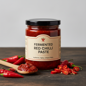 Concentré de pâte de chili fermentée industrielle HP Valia |   pH 3,8-4,5 |   Brix 18-22% |   Sans additifs |   Fût de 20 kg en vrac |   Qualité alimentaire - Product Image 4