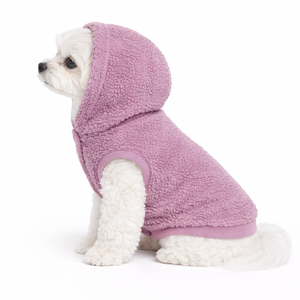 Chaqueta de lana para perros Teddy Sherpa, sudadera con capucha cálida para mascotas, abrigo de invierno de felpa suave, chaleco sin mangas para perros pequeños, medianos y grandes - Product Image 3