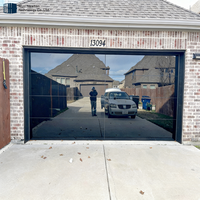 Personnalisation de haute qualité en alliage d'aluminium porte de garage en verre trempé 15x7 porte de garage en verre moderne