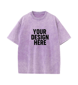Vente en gros personnalisé 100% coton 230gsm DTG imprimé vintage lavé à l'acide fitness pour polos étiquettes formelles surdimensionnées pour hommes - Product Image 4