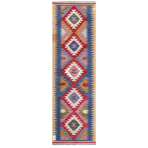 Alfombra Kilim de Maimana, Afganistán, 199 x 62 cm, Alfombras y Juegos de Alfombras - Product Image 1