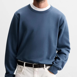 Sweat-shirt pour homme à manches longues en gros, bleu, pour un style sans effort, fabricant professionnel, design unique, sweat-shirt pour homme - Product Image 6