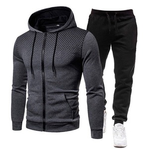 2024 ropa deportiva para hombres moda Casual primavera y otoño combinación con pantalones con capucha traje de dos piezas - Product Image 4