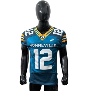 Camisetas de fútbol americano personalizadas OEM ODM para jóvenes y adultos, ropa de equipo con nombre y número, ropa deportiva con panel de malla - Product Image 6
