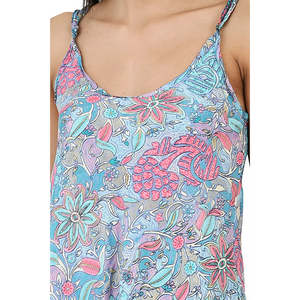 Ensemble Kimono Cami en Soie Florale Bleu Pastel Rose Taille Unique pour Femme – Tenue de Détente et Cache-Maillot de Bain - Product Image 1