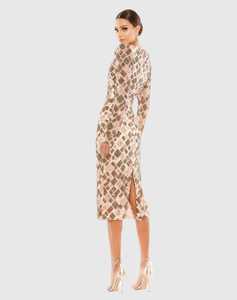 Elegante vestido de cóctel Antiestático de longitud completa para mujer, malla de poliéster transpirable con perlas, abalorios y bordado, estilo de noche - Product Image 5