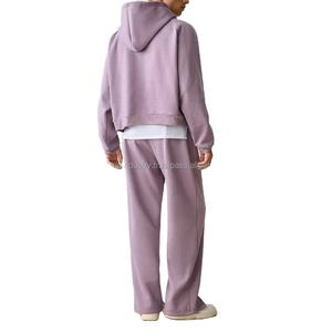 Chándal holgado personalizable de algodón 100% para hombre, peso pesado GSM con personalización completa y estilo de apliques de logotipo impreso - Product Image 5