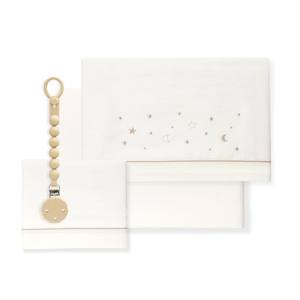 Juego de 3 Piezas para Cuna con Soporte para Chupón, 100% Algodón Tejido, Modelo Luna Bodoques - Product Image 1