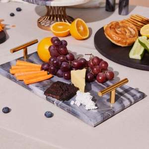 Plateau de service en marbre-Design de plateau de cuisine décoratif peint à la main couleur naturelle durable forme de taille personnalisable artisanat artisanal - Product Image 2