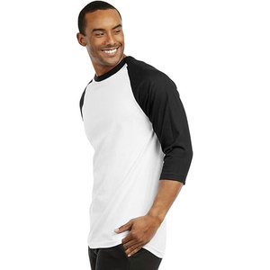 เสื้อยืดเจอร์ซี่เบสบอลใช้ได้ทั้งชายและหญิงเสื้อยืดเบสบอลแขน3/4เสื้อแร็กแลนระบายอากาศ3/4 3/4ว่างเปล่า - Product Image 3