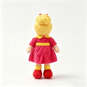 Muñeca de peluche de girasol personalizada, adorno de tela, muñeca de trapo rellena, mini muñeca de trapo colgante, muñeca de tela con moño rubio - Product Image 6