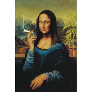 Affiche Mona, design moderne, sur toile, avec cadre noir - Product Image 3