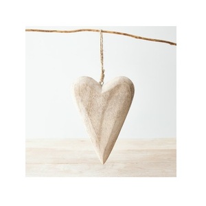 Rustic Wood Hanging Heart Best Christmas Decor Mini Wooden Shapes & Ornaments for Home Christmas and Hanging Decor - Product Image 5