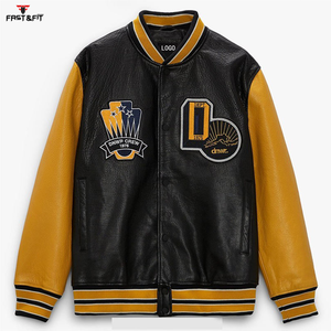 Chaqueta Universitaria de Lona con Parche Bordado Personalizado de Moda, Diseño Clásico de Béisbol Universitario con Logotipo Frontal para Unisex - Product Image 5