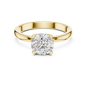 แหวนเพชรทรงกลมสีโรสโกลด์ 14K สำหรับผู้หญิง |   แหวนเพชรสำหรับงานปาร์ตี้ |   เพชรที่เพาะเลี้ยงใหม่ - Product Image 2