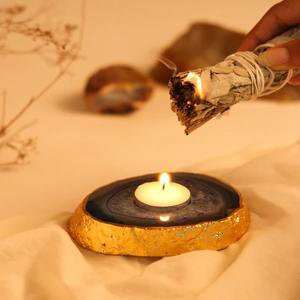 Posavasos de Ágata Opulenta, Impermeables, Diseño de Amor, Artesanía Natural Pulida de la India para una Decoración del Hogar Sofisticada - Product Image 4