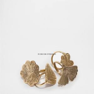 Anillos de Servilleta de Lujo Fundidos en Aluminio de Alta Calidad Chapados en Oro de Diseño Exclusivo para Bodas y Fiestas, Accesorios de Decoración de Mesa - Product Image 2