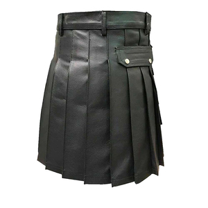 Kilt utilitaire écossais de haute qualité pour hommes avec sangles en cuir à fermeture logo personnalisé pour hommes - Product Image 6