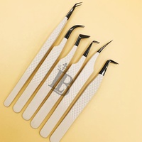 Pinças Peach TWEEZERS para Extensão de Cílios de Mink em Aço Inoxidável com Logotipo, Pinças Bege Sustentáveis com Logotipo