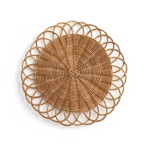 High Quality Vintage Styled Rattan <b>Placemat</b> Wholesale, Rattan Dinning Charger Made in Vietnam - Product Image 3