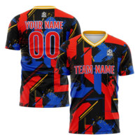 Camisetas de Fútbol Personalizadas con Cuello en V de Poliéster/Nailon, con Nombre de Equipo, Número y Logotipo, para Niños y Adultos, Transpirables