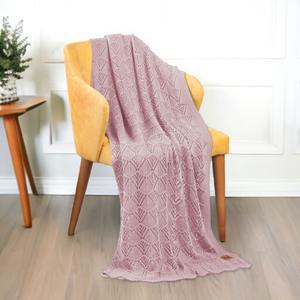 Dalisa ผ้าห่มผ้าห่มถักนิตติ้งแบบยืดหยุ่นใช้ได้ทุกฤดูน้ำหนักเบาและระบายอากาศได้ดีสำหรับโซฟาและการเดินทางบนเตียง - Product Image 4