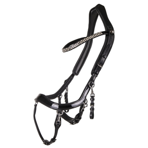 Bridon d'entraînement anglais en cuir fait main de luxe, taille standard, rembourré, avec cristaux et emballage personnalisé - Product Image 3