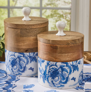 Bocaux en bois personnalisés, boîte en bois naturelle avec couvercle arrondi, ensembles de cadeaux de mariage - Product Image 1