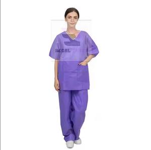 ชุดเครื่องแบบทางการแพทย์สำหรับผู้ป่วยชุดสครับและชุดสครับผ้านอนวูฟเวนสำหรับพยาบาลในโรงพยาบาล - Product Image 3