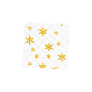 Serviettes blanches 40x40cm Estrellas avec impression dorée Point-à-Point, 600 pièces, B2B - Product Image 1