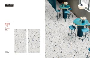 Azulejos de Porcelana Esmaltada India con Aspecto de Terrazo Tallado HEZO FOG - Product Image 2