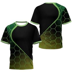 T-shirts à col rond pour hommes, livraison en ligne, impression numérique, 100% polyester, séchage rapide, coupe classique, respirant - Product Image 3