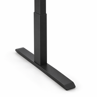 Cadre de bureau électrique noir réglable en hauteur avec commande à deux boutons et largeur ajustable pour postes de travail à domicile