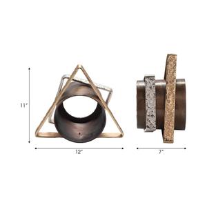 Superbe sculpture d'objet de table en métal avec des détails artistiques ajoute un charme luxueux et moderne à n'importe quel intérieur de maison - Product Image 3