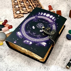 Ai Cập Mèo Nữ Thần da in Tạp Chí wiccan chính tả cuốn sách của bóng thuật sĩ cuốn sách Quà Tặng da món quà giáng sinh cho - Product Image 5