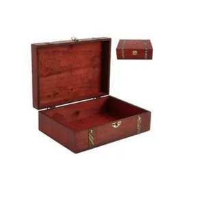 Caja de Madera Cuadrada para Guardar Recuerdos / Joyero / Organizador de Joyas con Diseño Tallado a Mano - Product Image 4