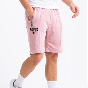 Cotton shorts men breathable lightweight texture elastic waistband comfortable fit <b>for</b> vacation and daily use - Product Image 1