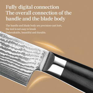 Cuchillo de chef de acero inoxidable personalizado al por mayor, cuchillo de cocina vegetal afilado Damasco de alta calidad con servicio OEM ODM - Product Image 2