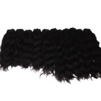 Vente en gros de mèches de cheveux humains vietnamiens 100% naturels bruts, Super Double Drawn, à double trame machine, ondulations souples profondes et lâches, style Afro Kinky Weave