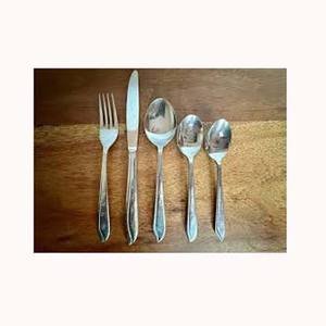 Juego de cubiertos de diseño único creativo de High Western, utensilios de cocina pulidos plateados, juego de cubiertos de diseñador para eventos de boda, uso doméstico y hotelero - Product Image 1