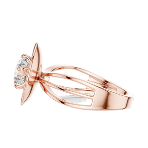 Anillo de Diamante Ovalado de Laboratorio de 1 Quilate para Mujer, VVS-VS EF CVD, Oro de 18 Quilates, 14 Quilates, 10 Quilates y Plata 925, Oro Rosa, Amarillo y Blanco - Product Image 6