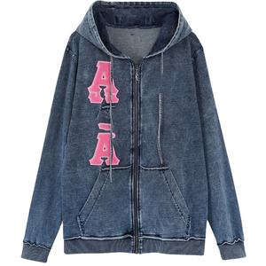 Sweatshirts à capuche d'hiver pour sororité FRATERNITY, respirants, 100 % coton, anti-rétrécissement/anti-froissement/anti-boulochage, denim 3D - Product Image 1