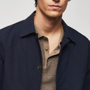 Blouson aviateur pour homme en toile 100% coton de haute qualité, personnalisé, décontracté, couleur unie, coupe-vent, imperméable, écologique, épaissi à l'avant - Product Image 4