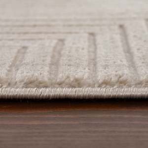 Netline Home Hand Tufted Cotton-Polyester Geometric Area <b>Rug</b> for Bedroom Hallway Teen Room-Carmel <b>Beige</b>-<b>Cream</b> Rectangle - Product Image 4