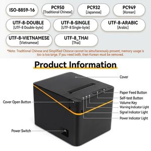 <span class=keywords><strong>Stampante</strong></span> Termica per Ricevute 80EH 80mm <span class=keywords><strong>con</strong></span> Wi-Fi Dual Band 2.4G e 5G TCP per Cucina, Negozi al Dettaglio, Ristoranti, Supermercati, POS - Product Image 5