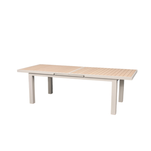 Table à manger extérieure moderne <span class=keywords><strong>en</strong></span> alliage d'aluminium léger extensible, <span class=keywords><strong>longueur</strong></span> réglable, résistante aux intempéries, parc, patio, <span class=keywords><strong>jardin</strong></span> - Product Image 3