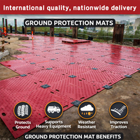 Tapis de protection au sol robuste pour le transport de composants de turbines d'éoliennes sur site d'installation, pour grue et plateforme de sol.
